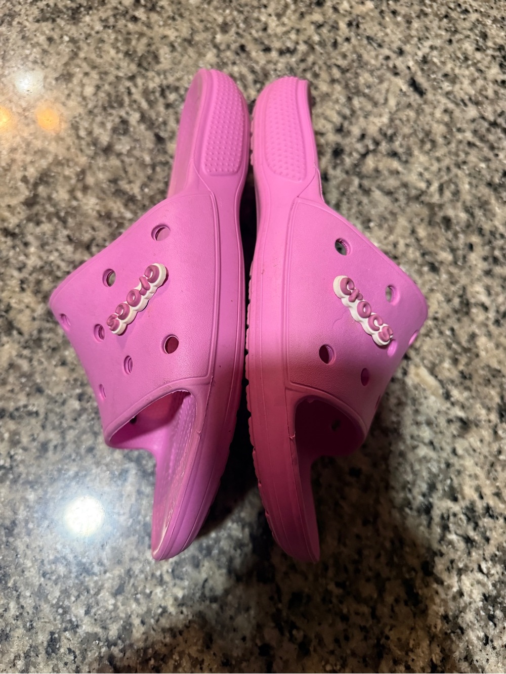 CROCS Women's Bubblegum Pink Slide Mules